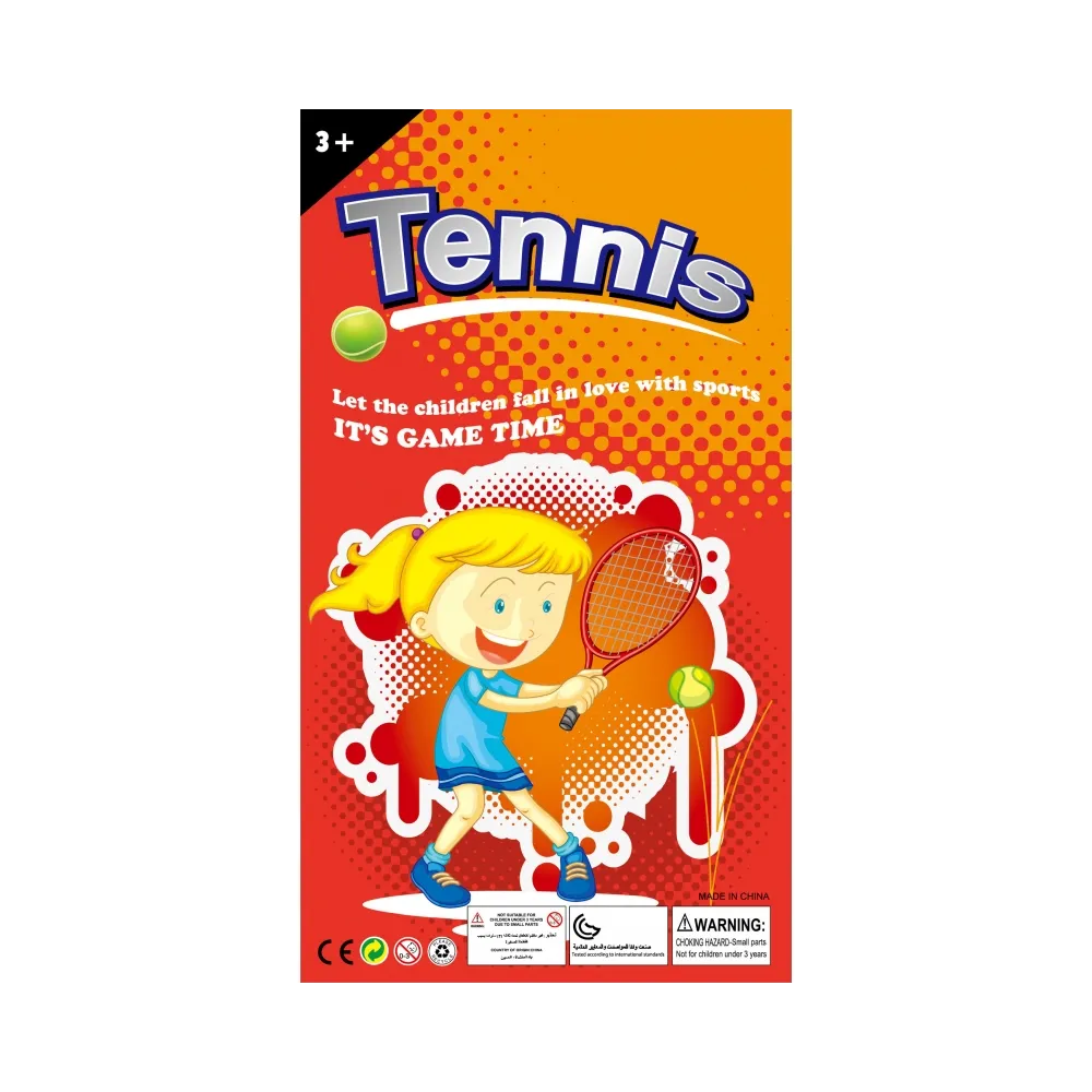 WOOPIE Duże Rakietki do Tenisa Badminton dla Dzieci Zestaw + Piłka Lotka