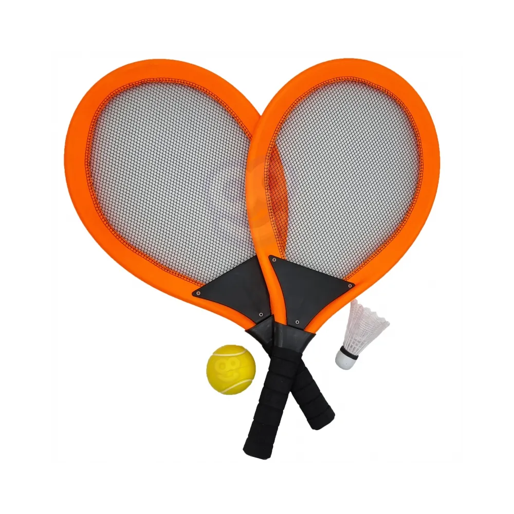 WOOPIE Duże Rakietki do Tenisa Badminton dla Dzieci Zestaw + Piłka Lotka