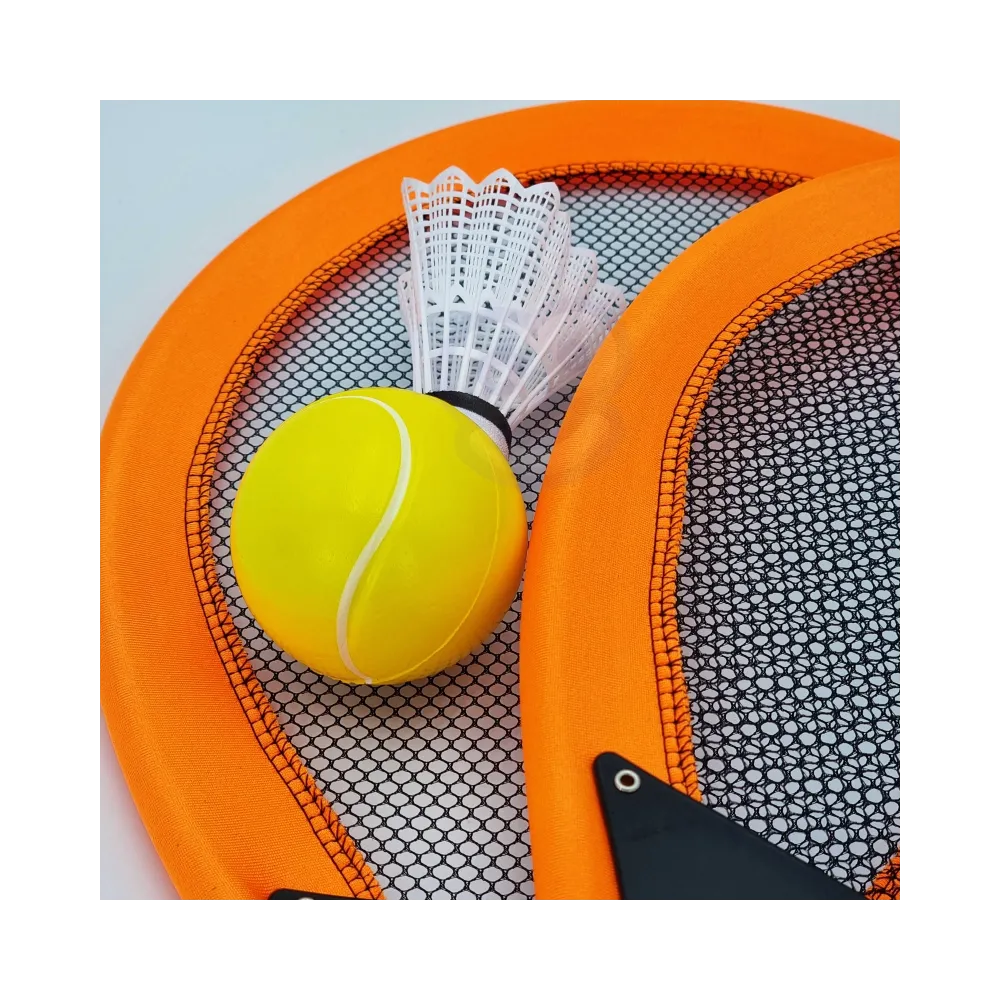 WOOPIE Duże Rakietki do Tenisa Badminton dla Dzieci Zestaw + Piłka Lotka