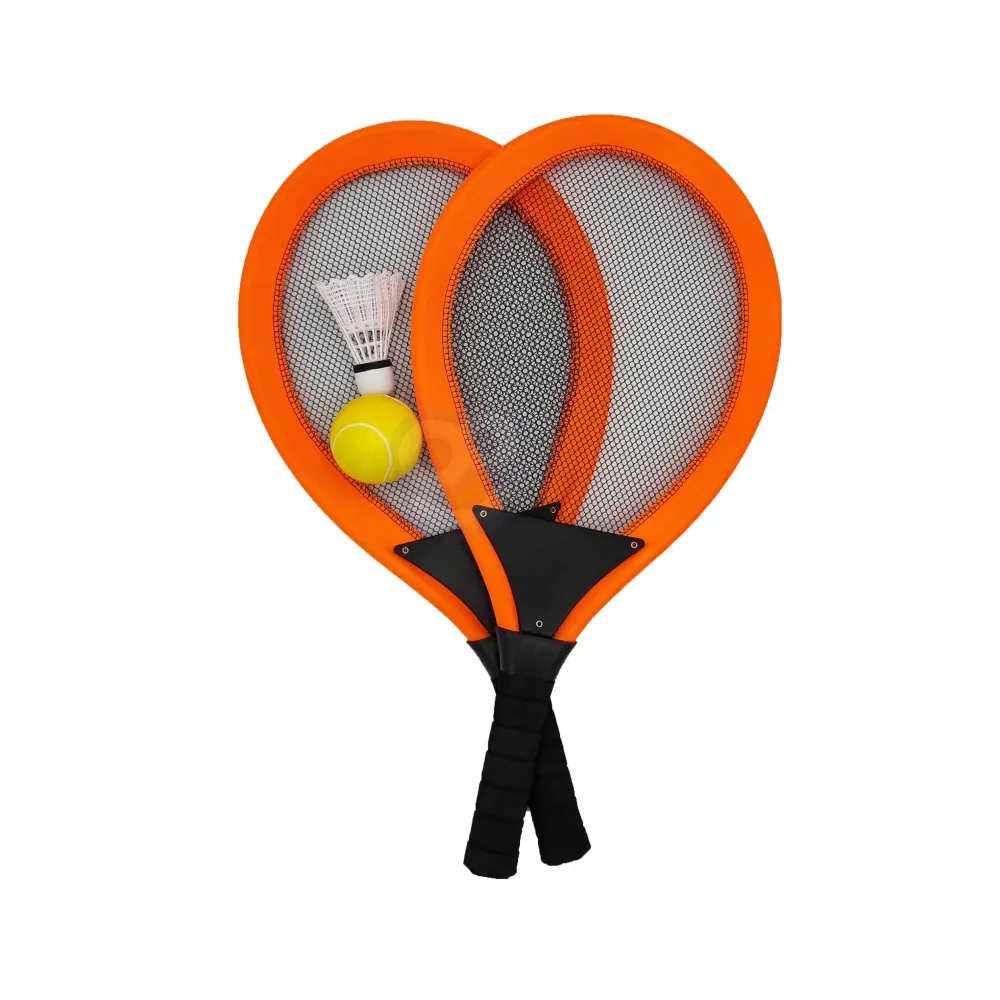 WOOPIE Duże Rakietki do Tenisa Badminton dla Dzieci Zestaw + Piłka Lotka