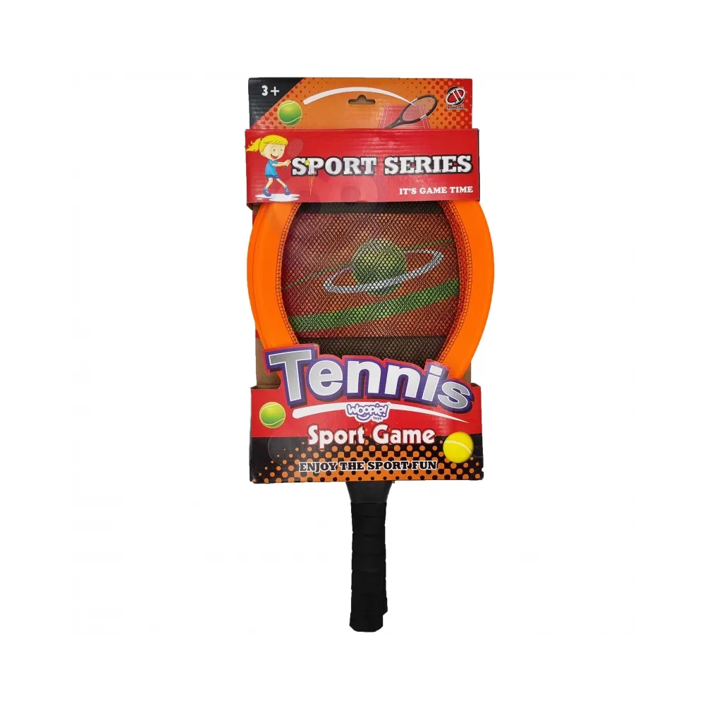 WOOPIE Duże Rakietki do Tenisa Badminton dla Dzieci Zestaw + Piłka Lotka