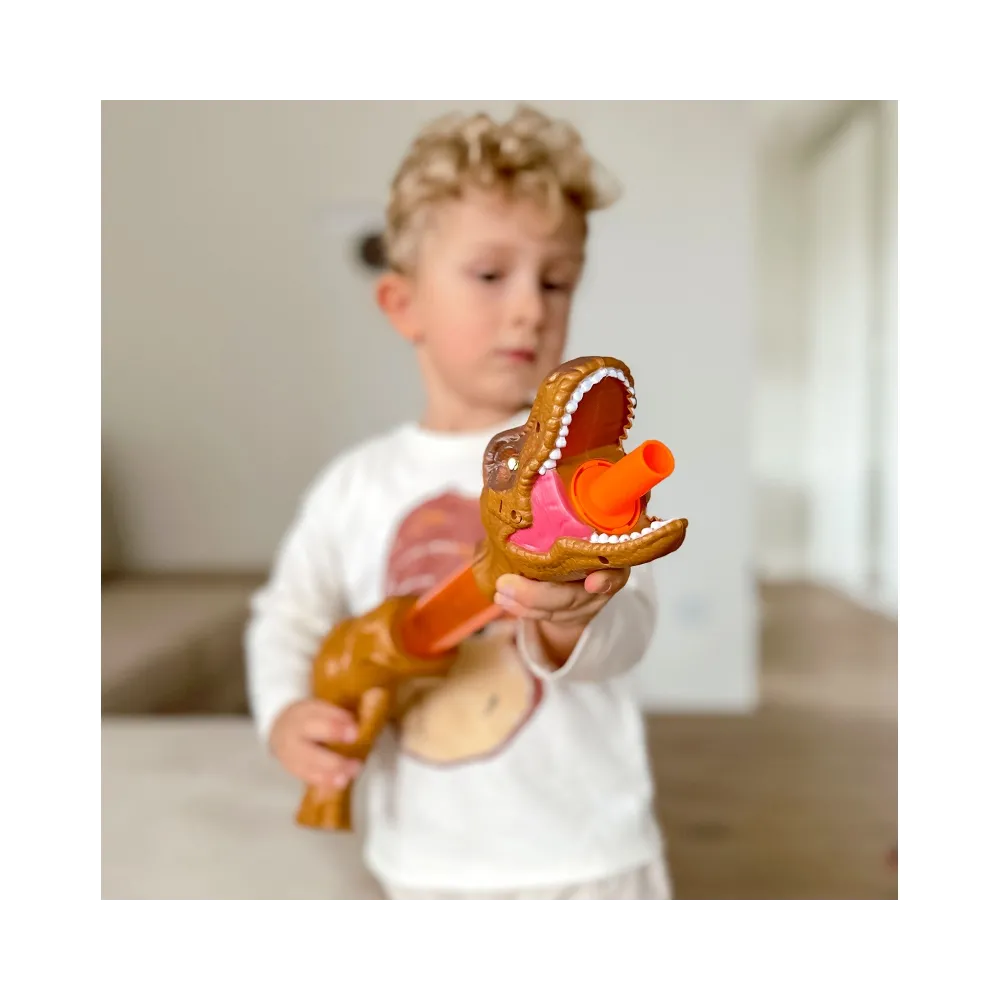 WOOPIE Pistolet na Piłki Kulki Piankowe i Strzałki Wyrzutnia Automatyczna Dinozaur 22 el.