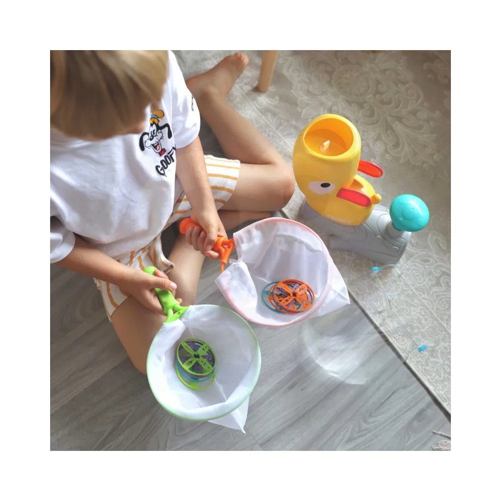 WOOPIE Gra Zręcznościowa Złap Frisbee Wyrzutnia Dysków