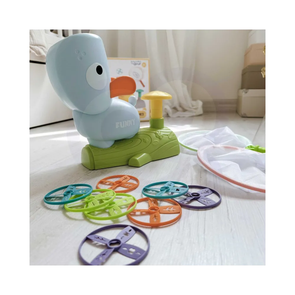 WOOPIE Gra Zręcznościowa Złap Frisbee Wyrzutnia Dysków