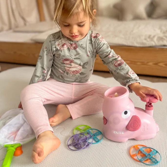 Gra rodzinna Złap Frisbee – zestaw z siatkami i okularami ochronnymi