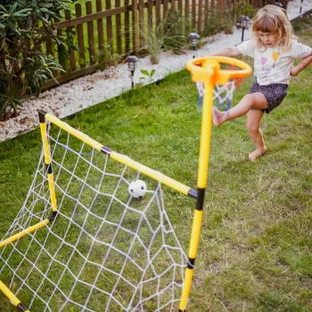 WOOPIE Zestaw 2w1 koszykówka Bramka do Piłki Nożnej + Piłki i Pompka