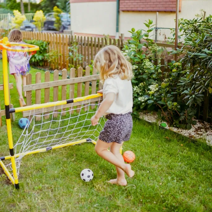 WOOPIE Zestaw 2w1 koszykówka Bramka do Piłki Nożnej + Piłki i Pompka
