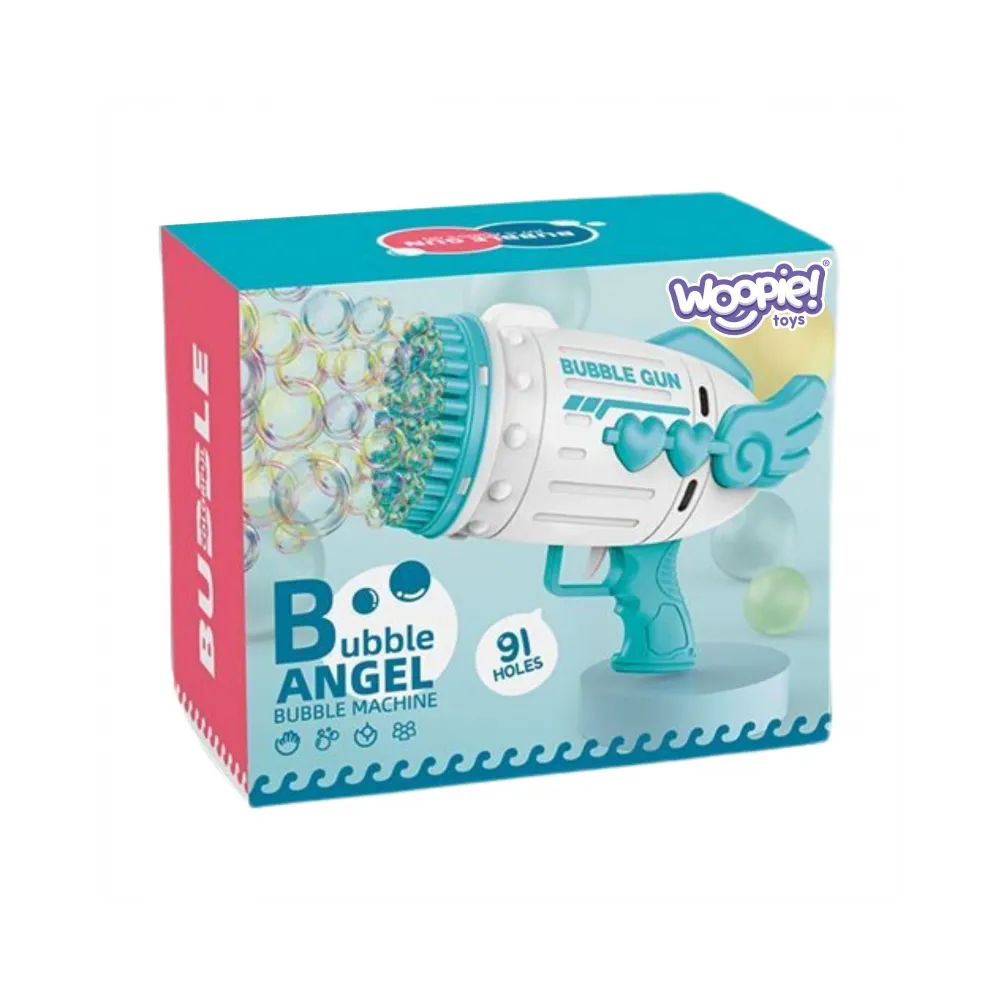 WOOPIE Pistolet do Robienia Baniek Mydlanych 91 Otworów Niebieski