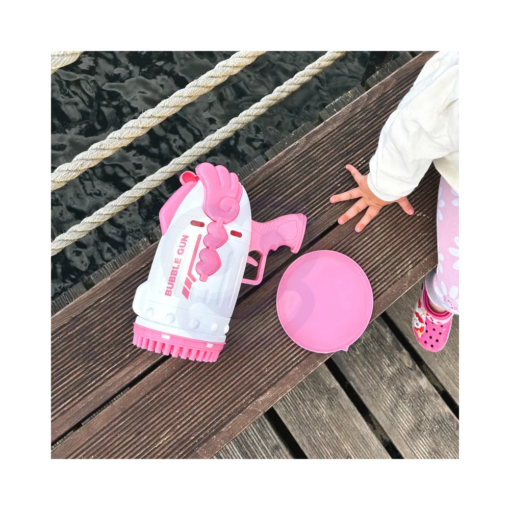 WOOPIE Pistolet do Robienia Baniek Mydlanych 91 Otworów Różowy