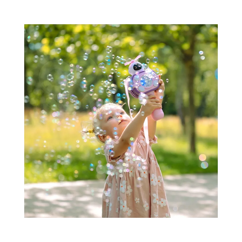 WOOPIE Maszyna Astronauta do Robienia Baniek Mydlanych Różowy