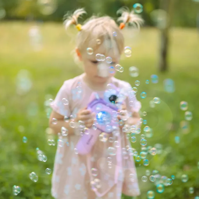 Maszyna do baniek dla dzieci w kolorze różowym