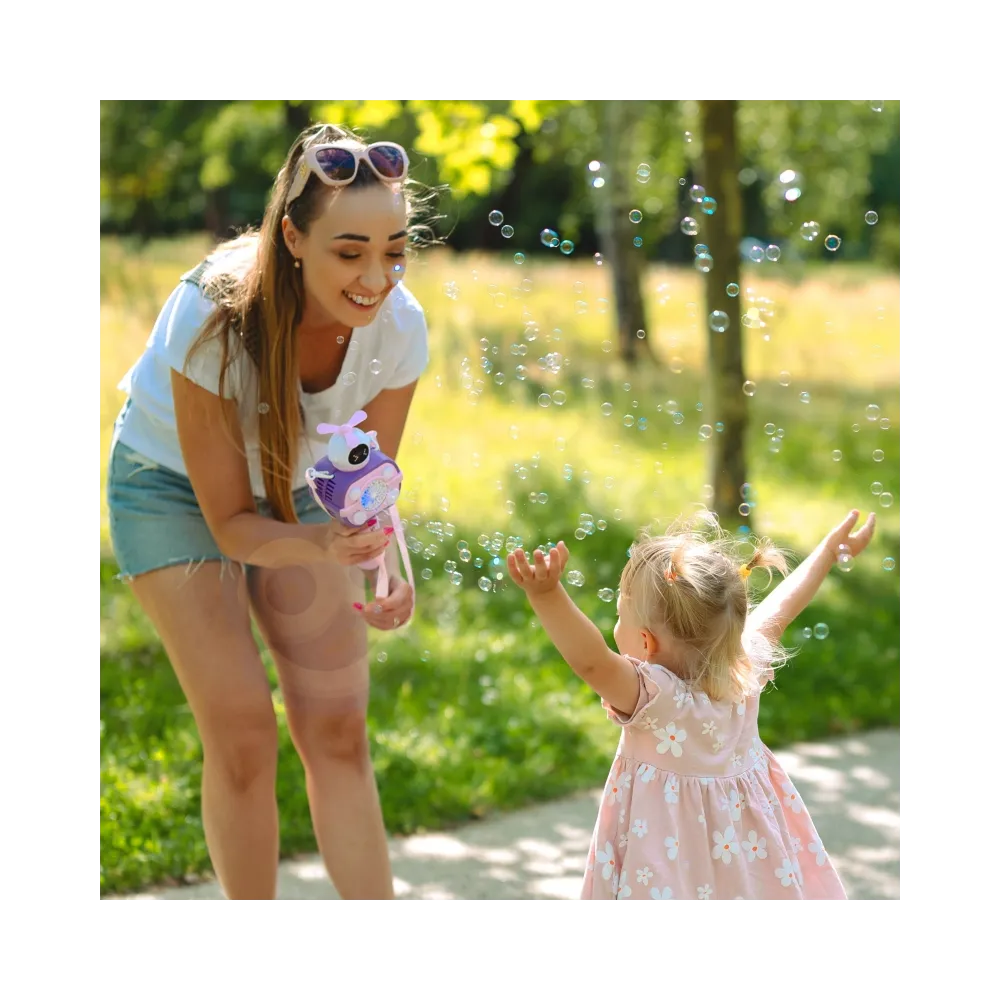 WOOPIE Maszyna Astronauta do Robienia Baniek Mydlanych Różowy