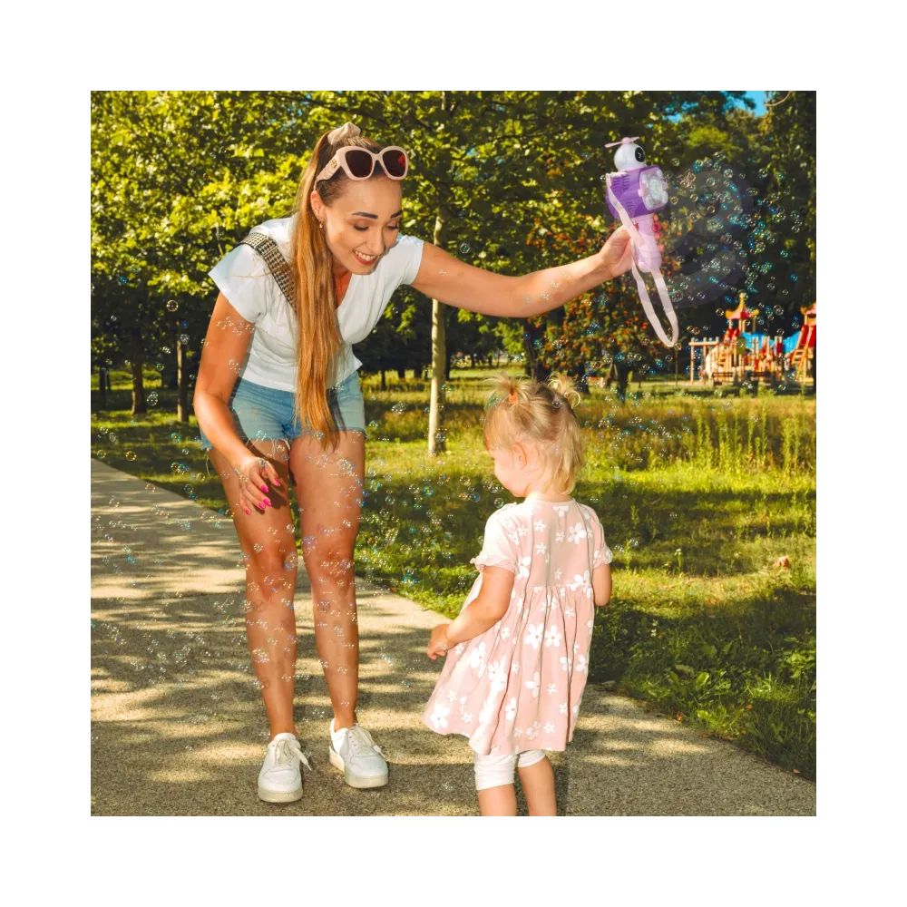 WOOPIE Maszyna Astronauta do Robienia Baniek Mydlanych Różowy