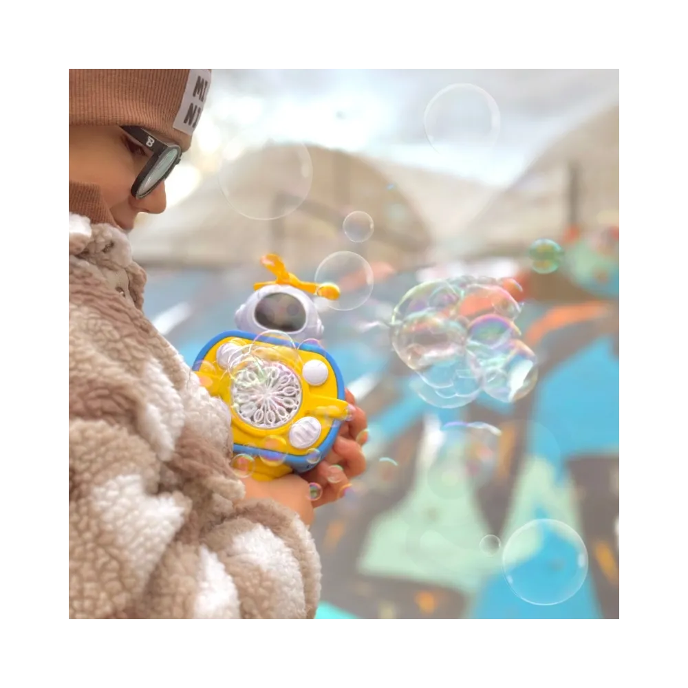 WOOPIE Maszyna Astronauta do Robienia Baniek Mydlanych Żółty