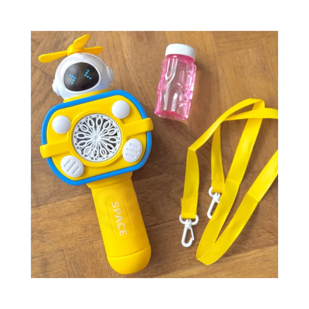 WOOPIE Maszyna Astronauta do Robienia Baniek Mydlanych Żółty