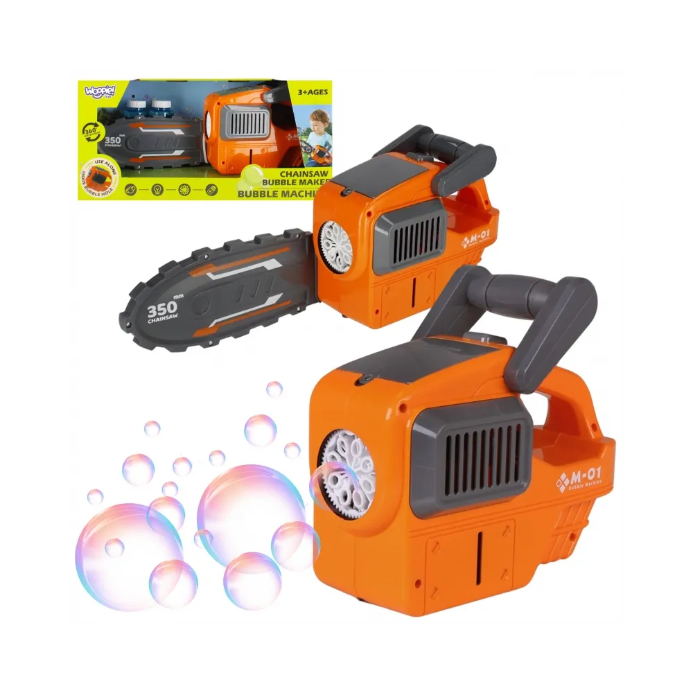 WOOPIE Piła Łańcuchowa - Pistolet do Robienia Baniek Mydlanych