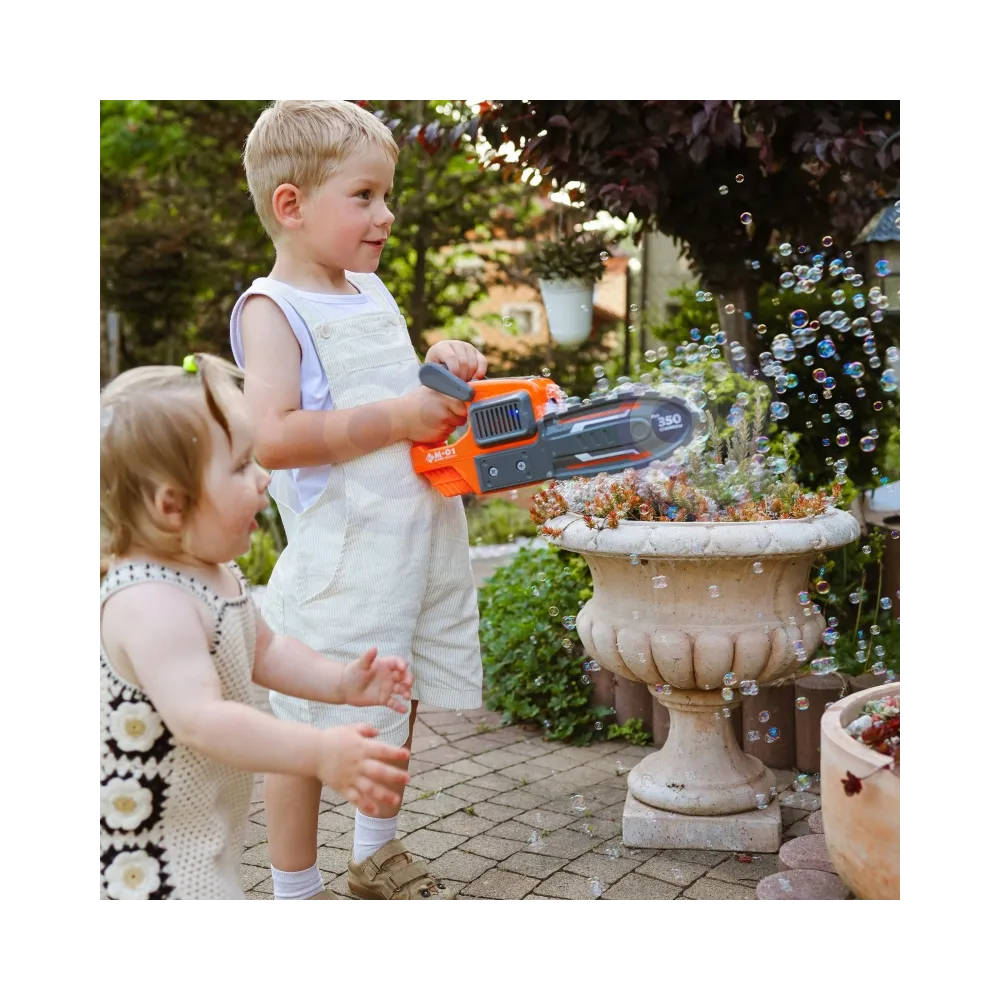 WOOPIE Piła Łańcuchowa - Pistolet do Robienia Baniek Mydlanych