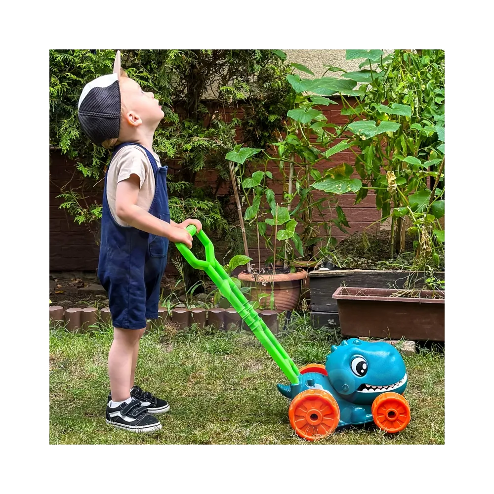 WOOPIE Kosiarka Ogrodowa Dino na Bańki Mydlane Dinozaur + Płyn