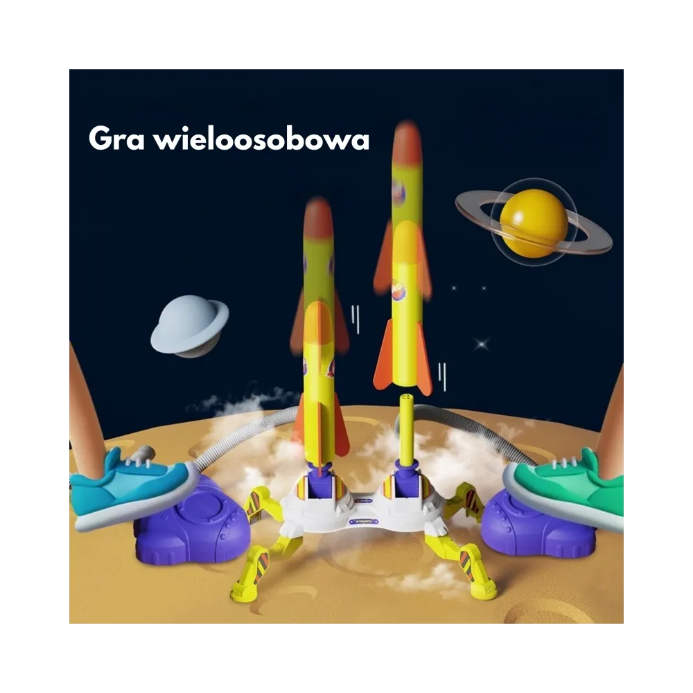 WOOPIE Podwójna Wyrzutnia Rakiet Piankowych 6 szt.