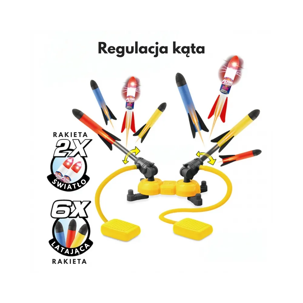 WOOPIE Podwójna Wyrzutnia Rakiet Piankowych 8szt.