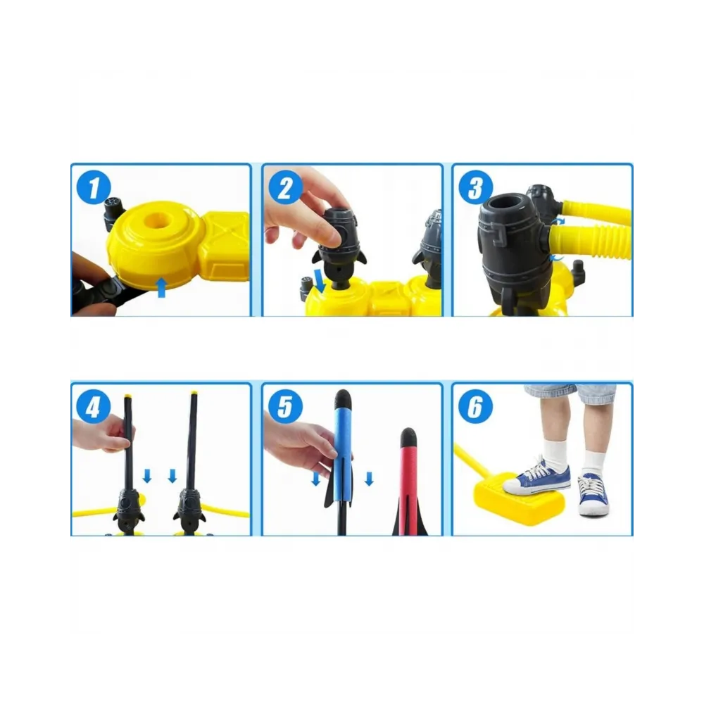 WOOPIE Podwójna Wyrzutnia Rakiet Piankowych 8szt.