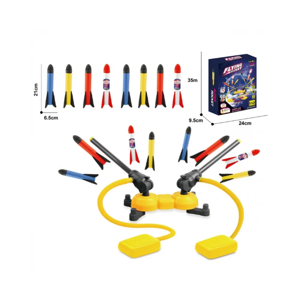 WOOPIE Podwójna Wyrzutnia Rakiet Piankowych 8szt.