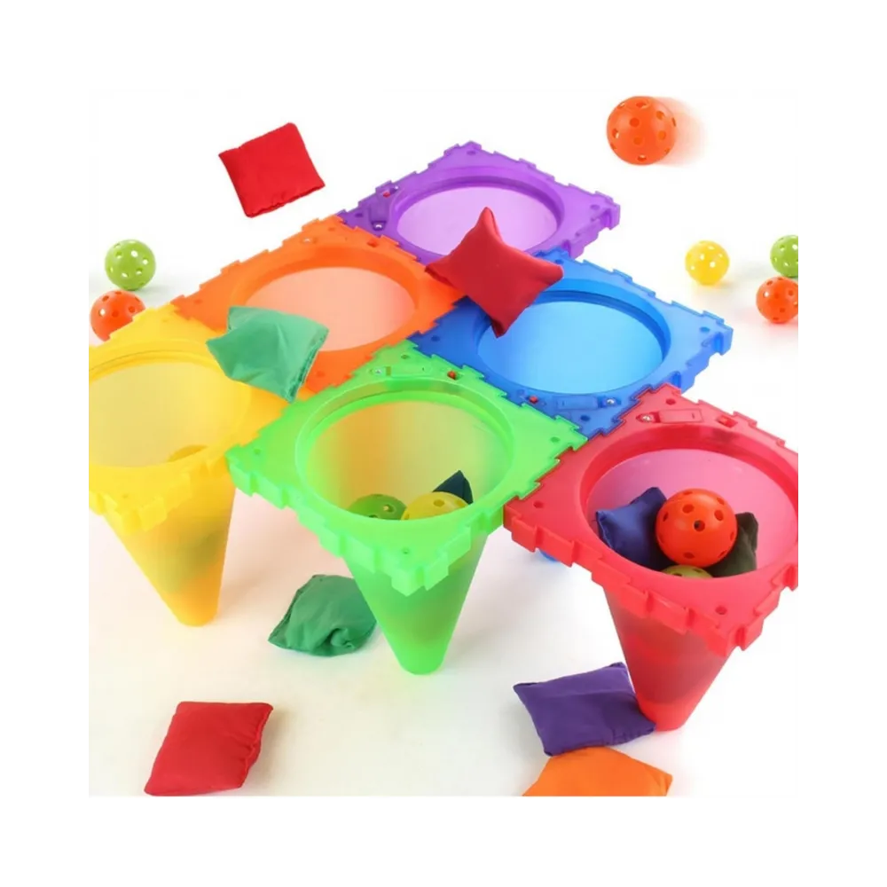 WOOPIE Zestaw Gra Ogrodowa 3w1 Rzut do Celu Pachołki Obręcze Woreczki 30 el.