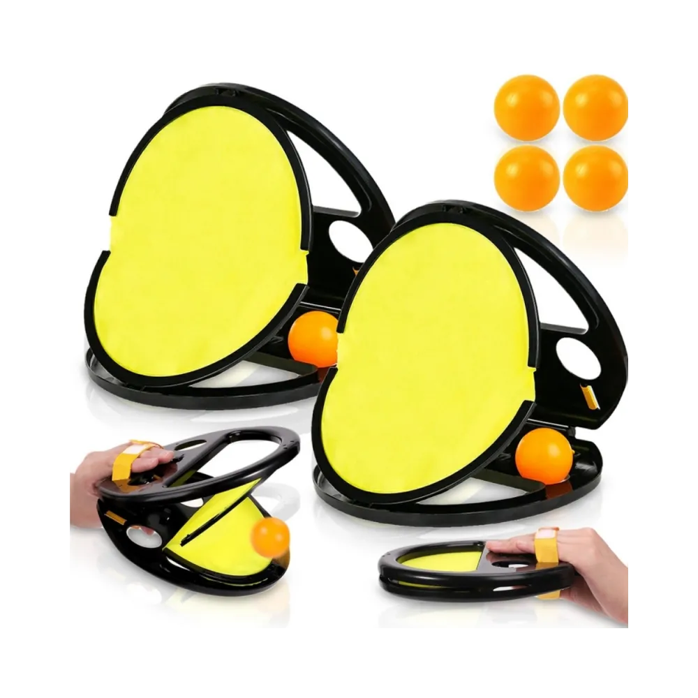 WOOPIE Catch Ball Gra Zręcznościowa Rzucaj Łap Dla Dwojga 2x Paletki+ 4 Piłki