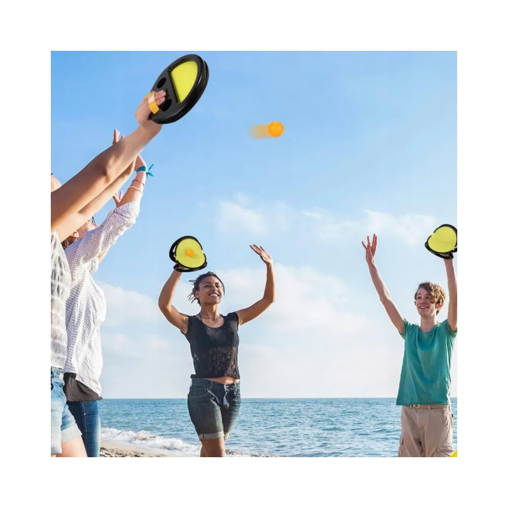 WOOPIE Catch Ball Gra Zręcznościowa Rzucaj Łap Dla Dwojga 2x Paletki+ 4 Piłki
