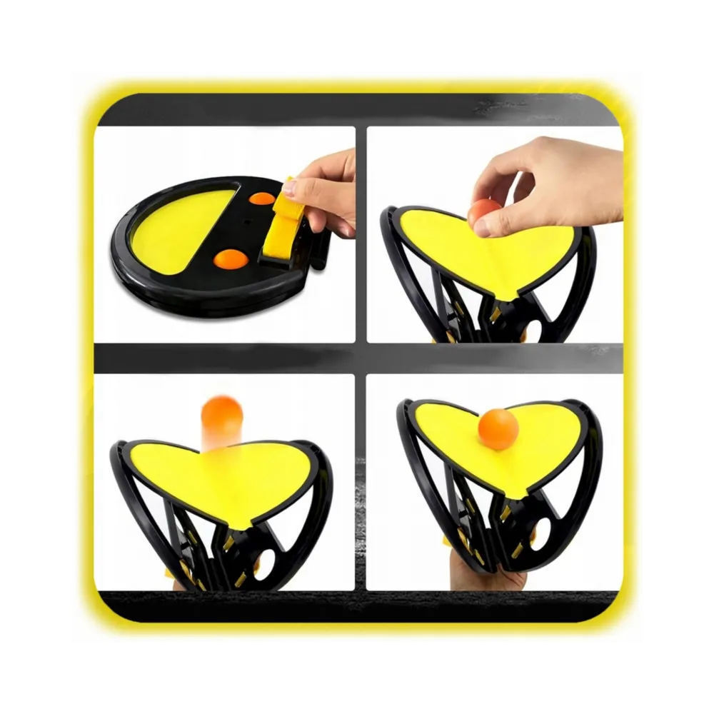 WOOPIE Catch Ball Gra Zręcznościowa Rzucaj Łap Dla Dwojga 2x Paletki+ 4 Piłki