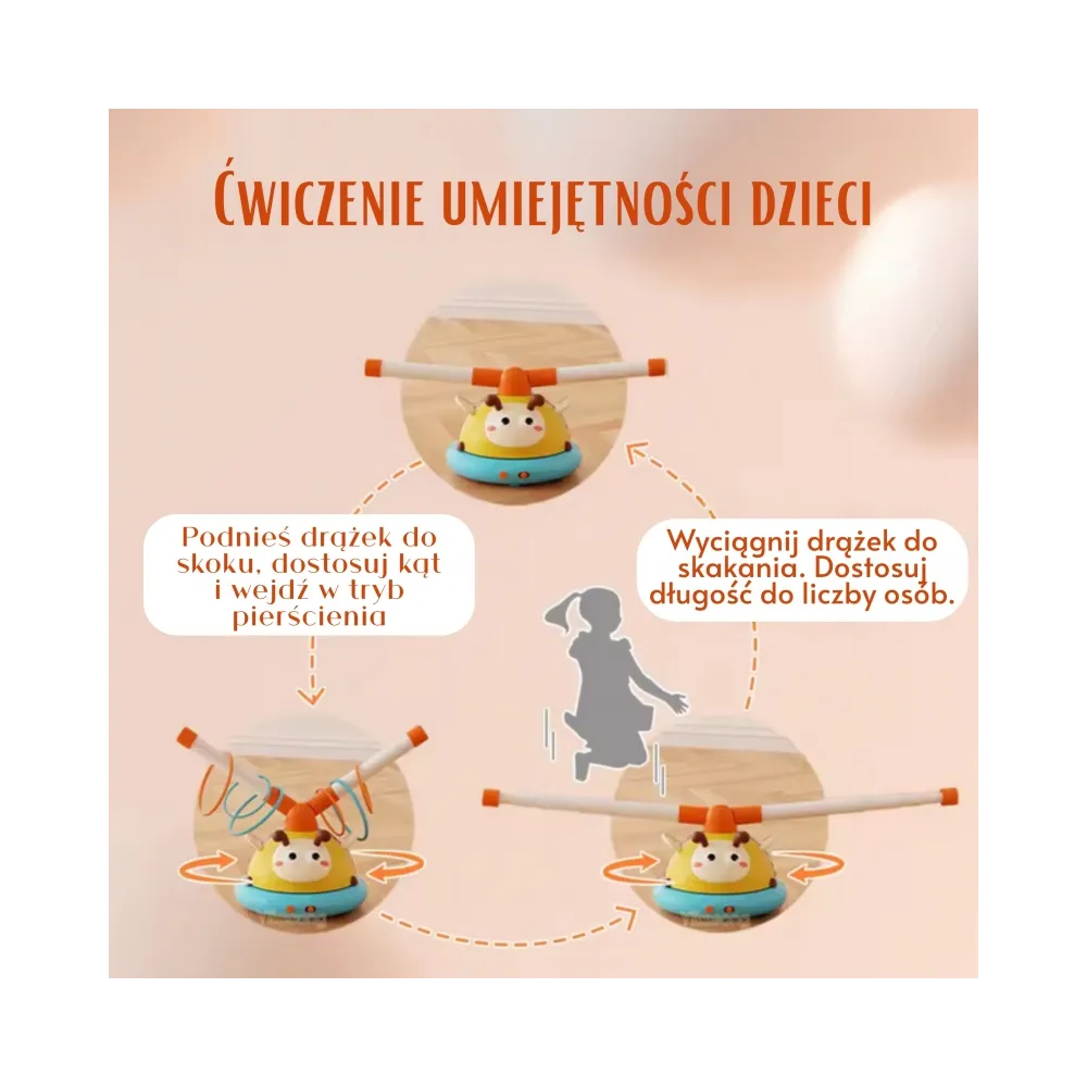 Wesoła pszczółka jako baza skakanki dla najmłodszych