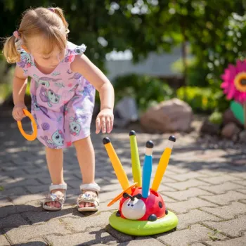 WOOPIE Gra Zręcznościowa 3w1 Wyrzutnia Rakiet Skakanka Rzut do Celu Biedronka