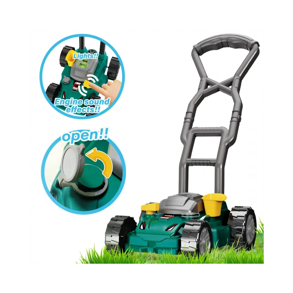 Interaktywna zabawa z kosiarką dla maluchów