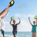 WOOPIE Catch Ball Gra Zręcznościowa Rzucaj Łap Paletka+ 2 Piłki