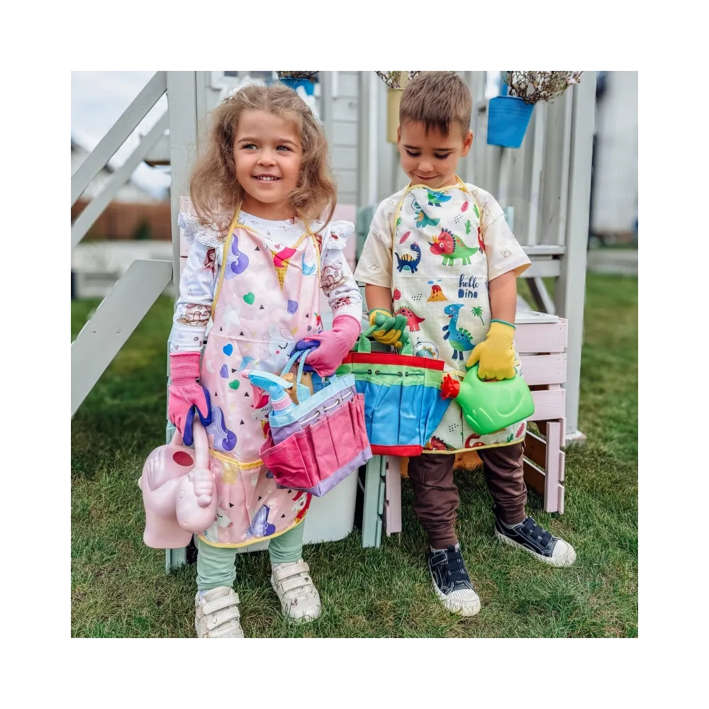 Kolorowy fartuszek z jednorożcem dla małych ogrodników