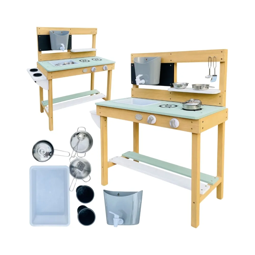 AXI Duża Drewniana Kuchnia Zabawa Woda i Piaskiem