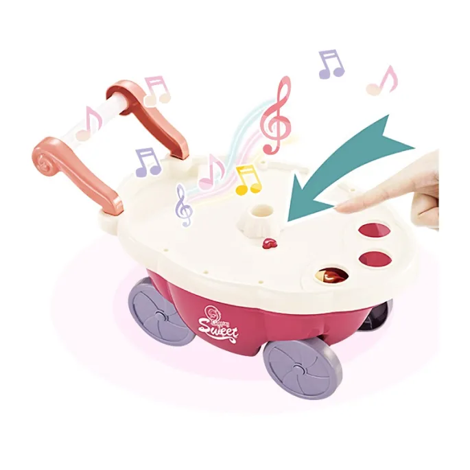 Maluchy bawiące się w sprzedawcę z wózkiem