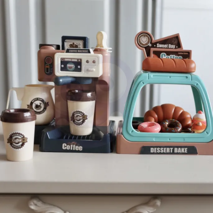 Interaktywny zestaw kawiarniany dla małych baristów.