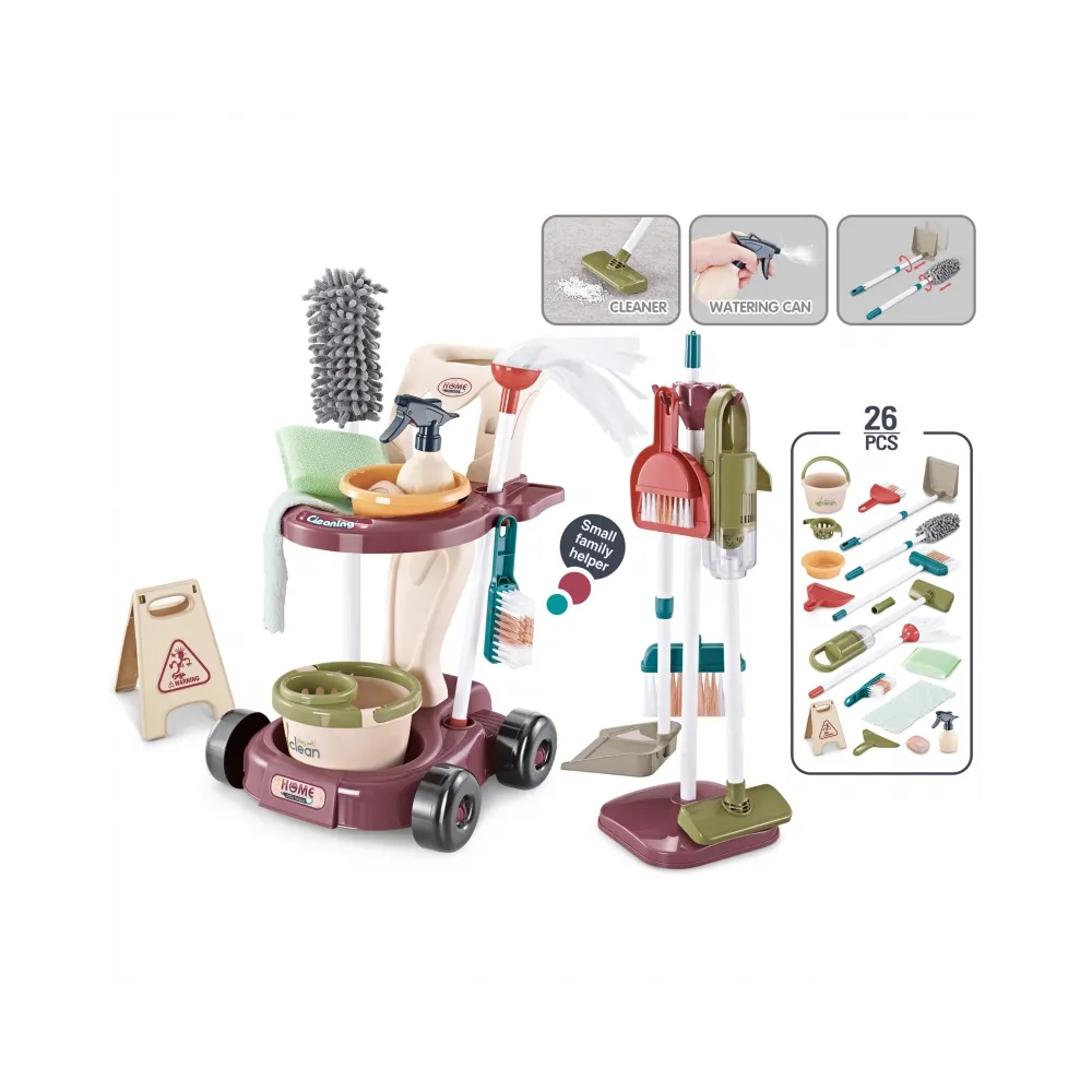 WOOPIE Zestaw do Sprzątania XXL Wózek 3w1 26 el.