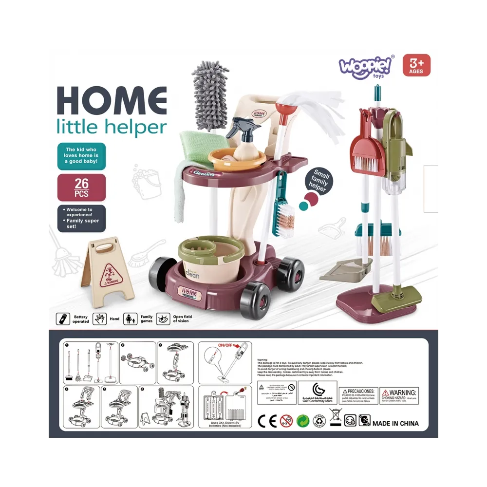 WOOPIE Zestaw do Sprzątania XXL Wózek 3w1 26 el.