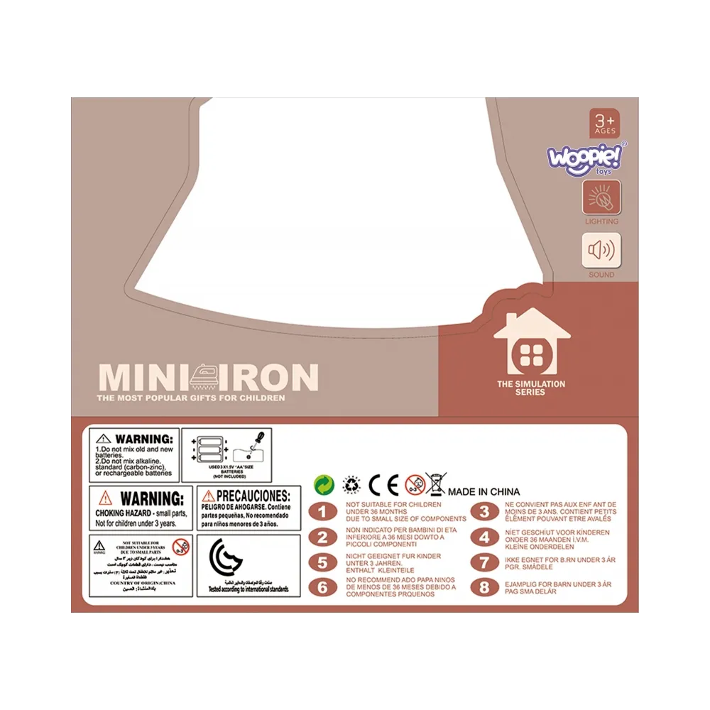 WOOPIE Żelazko ze Spryskiwaczem Światłem i Dźwiękiem dla Dzieci