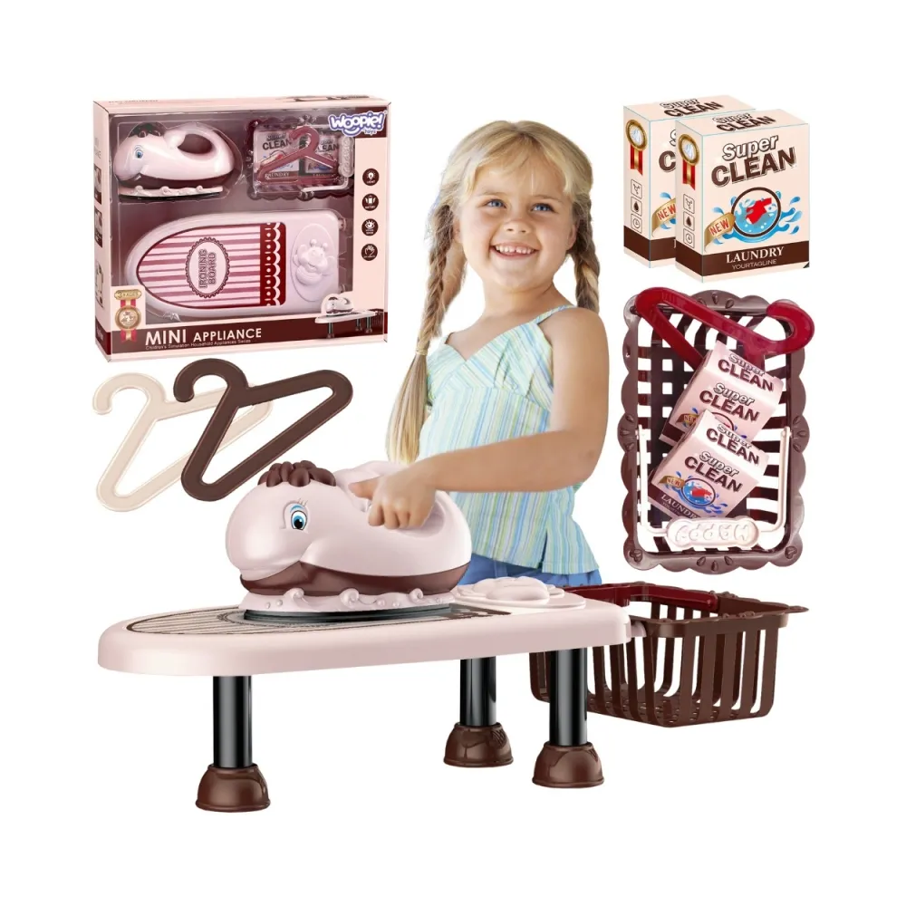 WOOPIE Zestaw do Prasowania 2w1 Deska Żelazko z Muzyką 7 el.