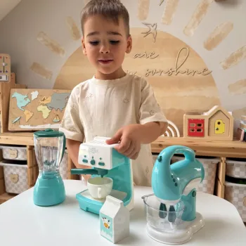 WOOPIE Zestaw AGD 3w1 Ekspres Mikser Blender Efekty Dźwiękowe Świetlne