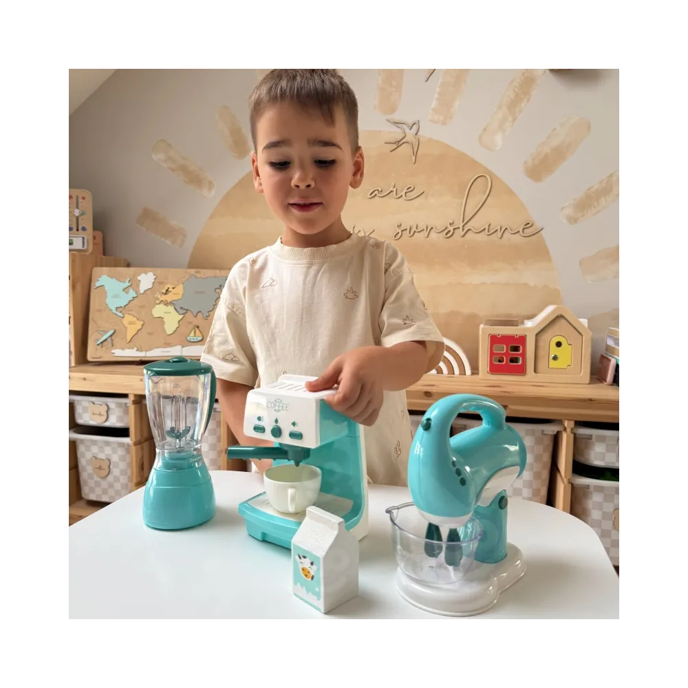 WOOPIE Zestaw AGD 3w1 Ekspres Mikser Blender Efekty Dźwiękowe Świetlne