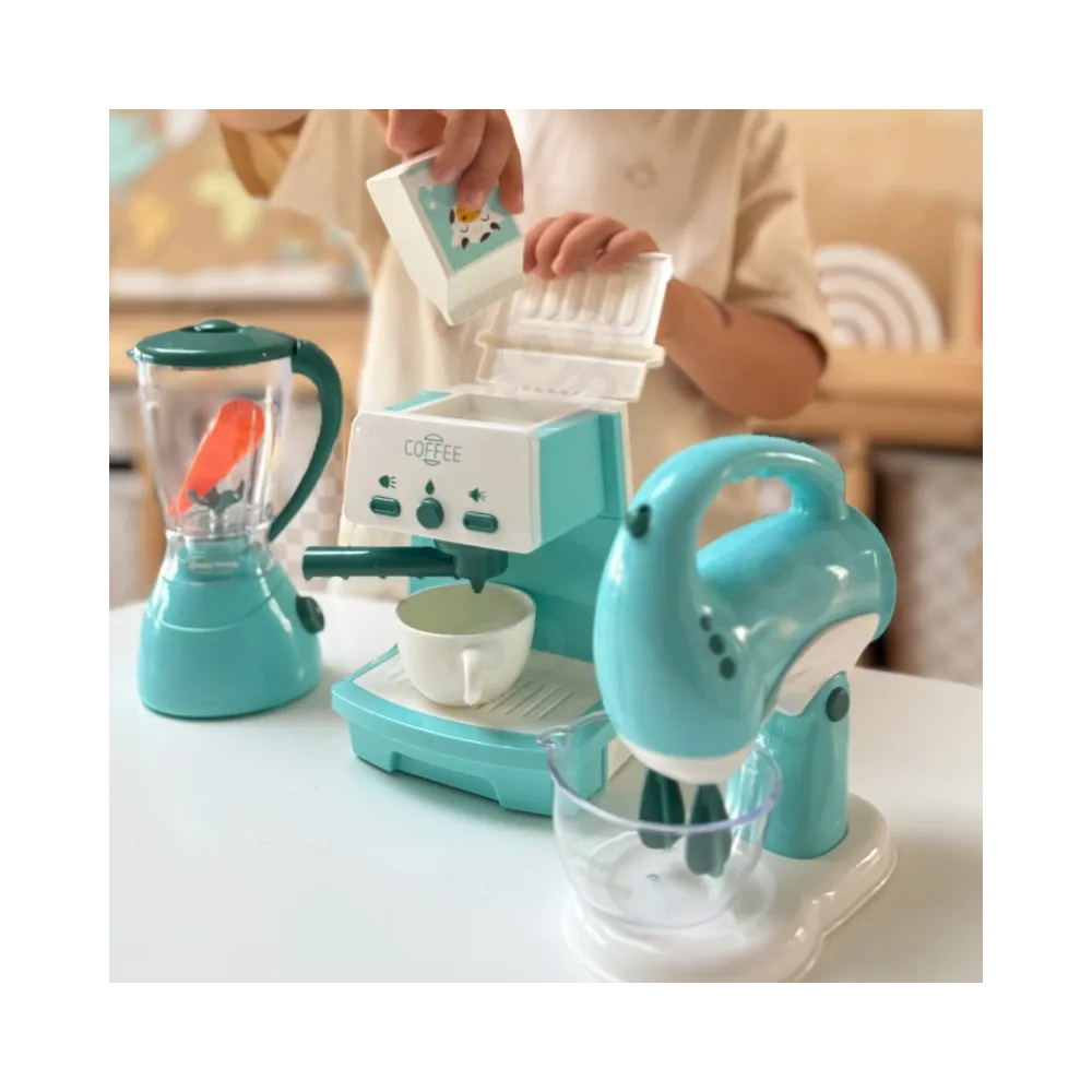 WOOPIE Zestaw AGD 3w1 Ekspres Mikser Blender Efekty Dźwiękowe Świetlne