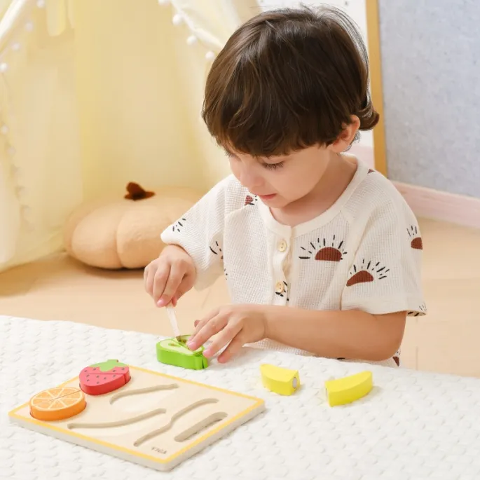 Bezpieczna układanka z drewna do nauki