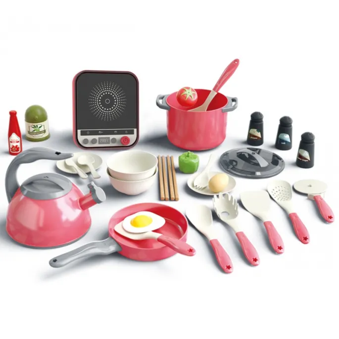 Różowy zestaw kuchenny dla dzieci