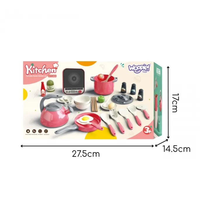 Zestaw małego kucharza z garnkiem i patelnią