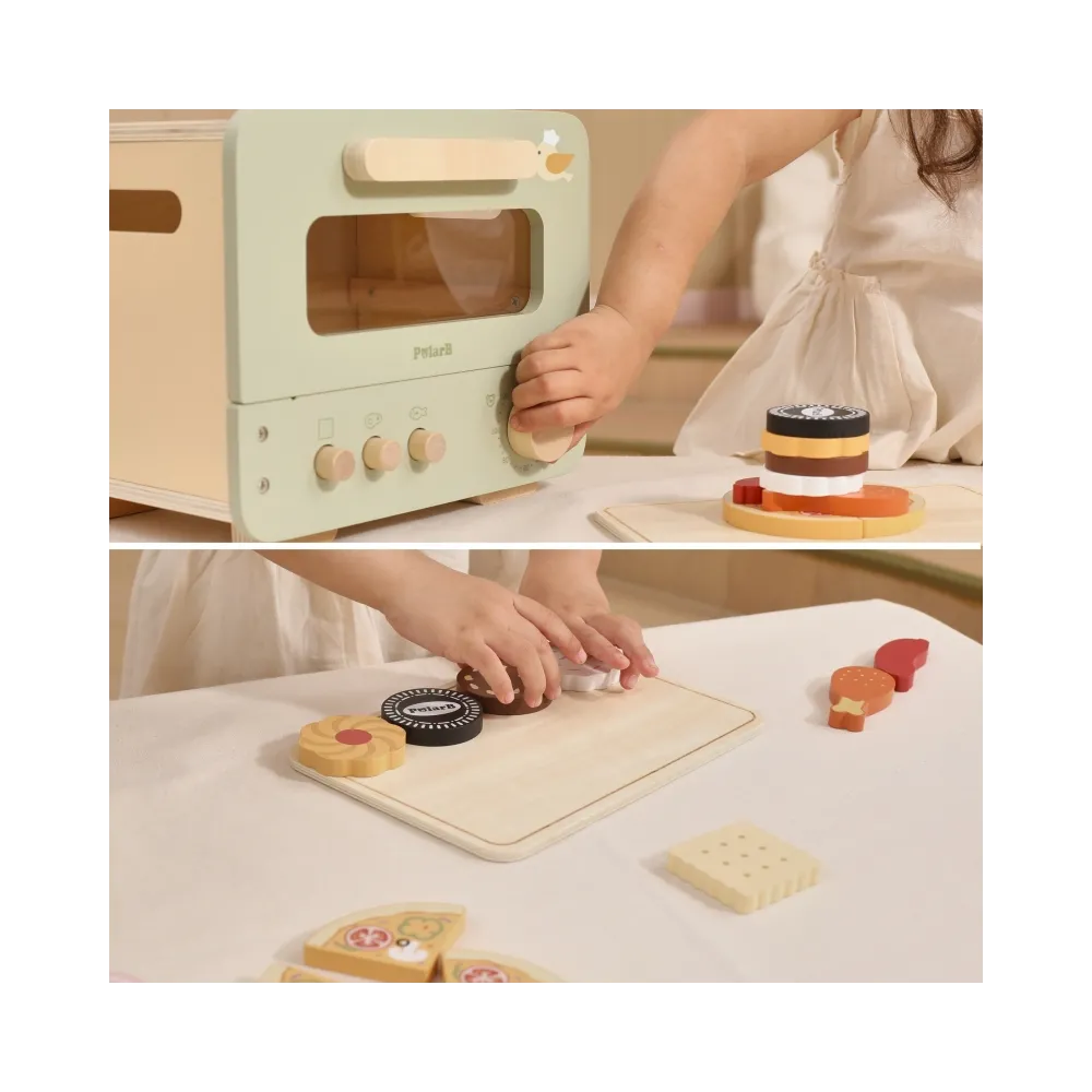 Kolorowa kuchnia drewniana VIGA z otwieraną klapą i tacką