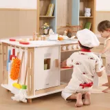 VIGA Centrum Domowe 3w1 z Akcesoriami – Nauka i Zabawa dla Dzieci